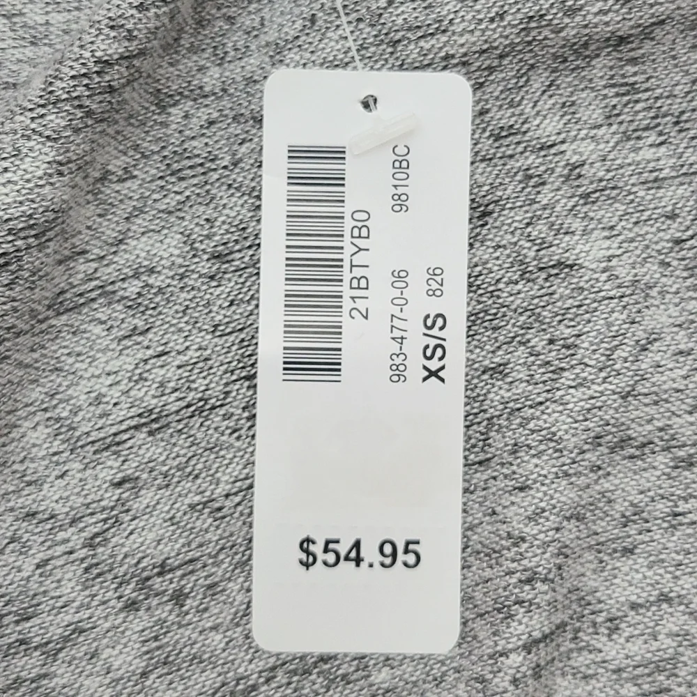 La Vie en Rose Open Front Hooded Cardigan Heathered Grey Pin Pockets Size XS / S - Picture 8 of 14